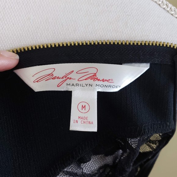 Marilyn Monroe January Caviar Fit & Flare Cocktail Dress Black Size Medium - Picture 10 of 13